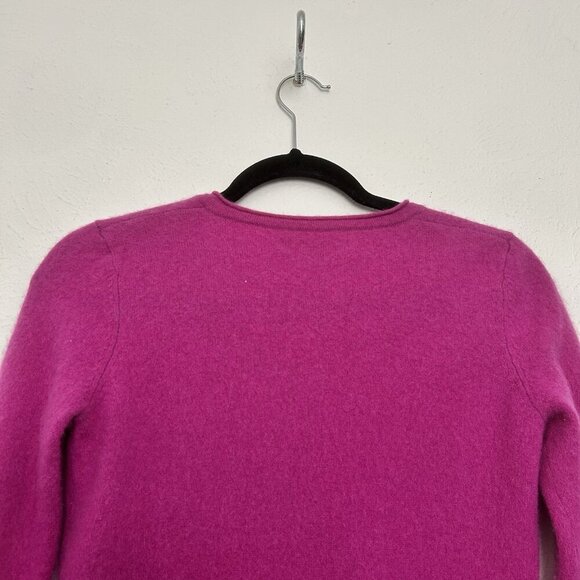 Alex Marie Valerie Sweater Wild Aster 100% Cashmere Size M 1/4 Button Soft Comfy - Picture 6 of 9